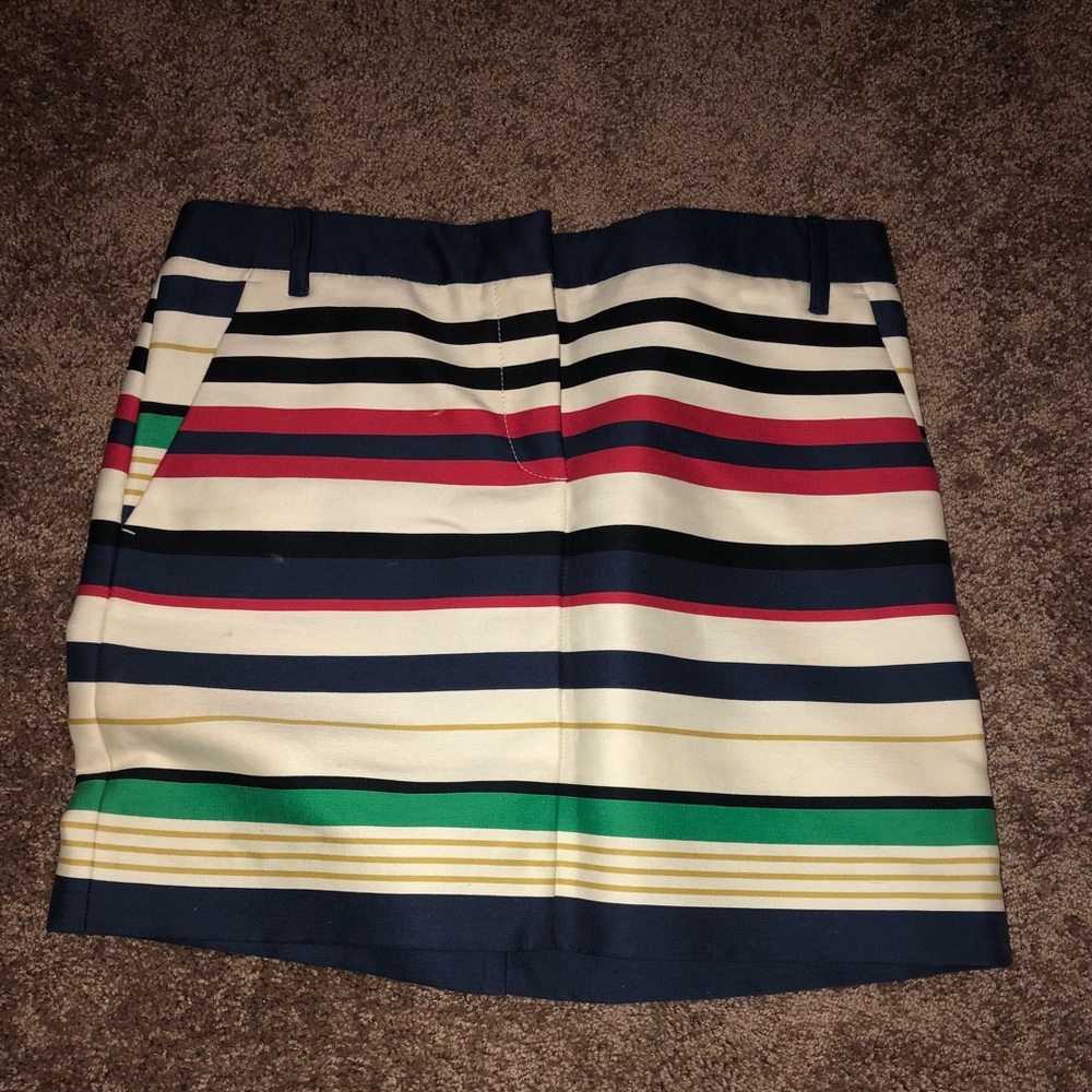 Striped j crew skirt